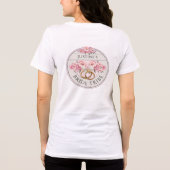 Bride Tribe aangepaste bloemen Tri-Blend Shirt (Achterkant)