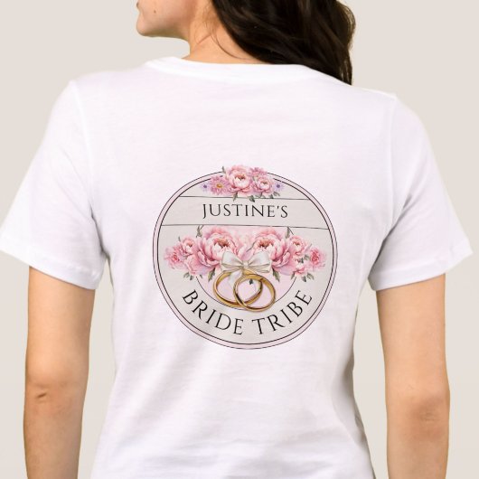 Bride Tribe aangepaste bloemen Tri-Blend Shirt