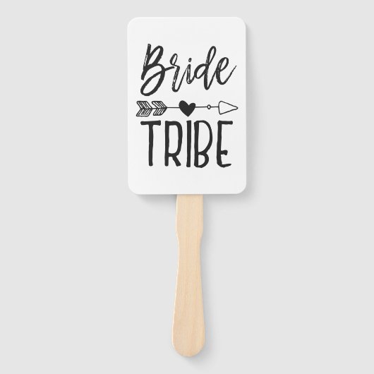 Bride Tribe | Aangepaste naam bruiloft Handwaaier (Voorkant)