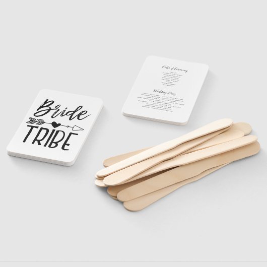 Bride Tribe | Aangepaste naam bruiloft Handwaaier (Niet-gemonteerd)