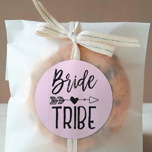 Bride Tribe | Aangepaste naam bruiloft Ronde Sticker
