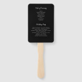 Bride Tribe | Aangepaste naam Weddenschap Black Handwaaier (Achterkant)