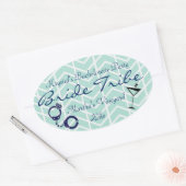 Bride Tribe Bachelorette Ovale Sticker (Envelop)
