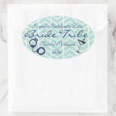 Bride Tribe Bachelorette Ovale Sticker (Tas)