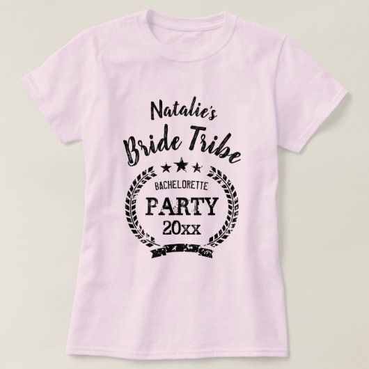 Bride Tribe bachelorette partij in shirt (Design voorkant)