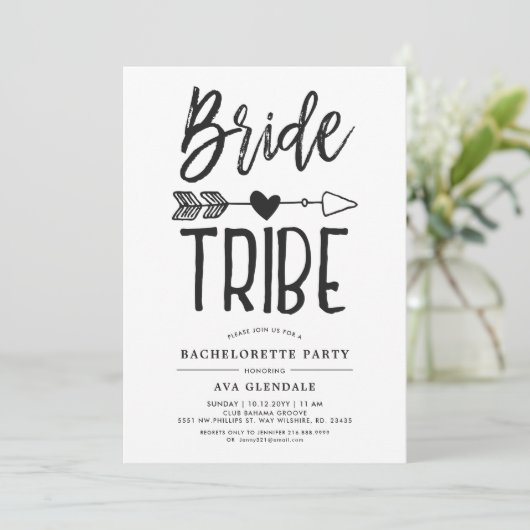 Bride Tribe | Bachelorette Party Kaart (Staand voorkant)