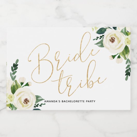 Bride Tribe Bachelorette Sparkling Wijnetiket (Enkel label)