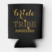 Bride Tribe (Black and Gold Wedding Bride) Blikjeskoeler (Voorkant)