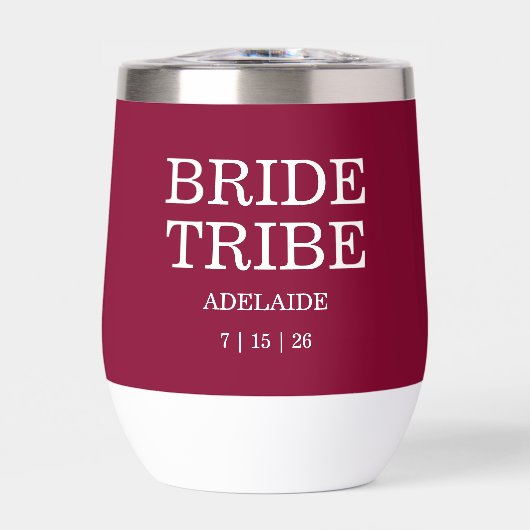 Bride Tribe Bridal Party Cranberry Red (Voorkant)