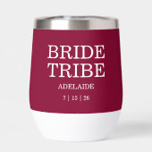 Bride Tribe Bridal Party Cranberry Red (Achterkant)