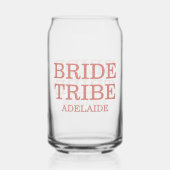 Bride Tribe Bridal Party Dusty Rose Blikvorm Glas (Voorkant)