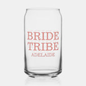 Bride Tribe Bridal Party Dusty Rose Blikvorm Glas (Achterkant)