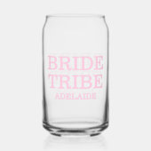 Bride Tribe Bridal Party Pink Blikvorm Glas (Voorkant)