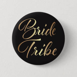 Bride Tribe Bridesmaid Gold Script-Buttonnen Ronde Button 5,7 Cm