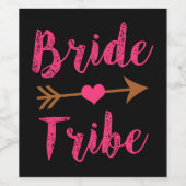 Bride Tribe Bruidsmeisje wijn flesetiketten Etiket (Enkel label)