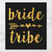Bride Tribe Bruidsmeisje wijn flesetiketten Etiket (Enkel label)
