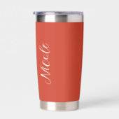 Bride Tribe Bruidsmeisjes Script Burnt Sinaasappel Geïsoleerde Drinkbeker (Rechts)