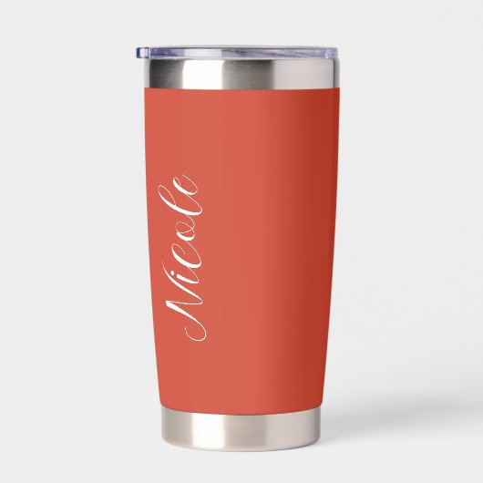 Bride Tribe Bruidsmeisjes Script Burnt Sinaasappel Geïsoleerde Drinkbeker (Rechts)