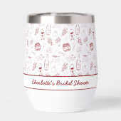 Bride Tribe Burgundy Bridal Shower (Achterkant)