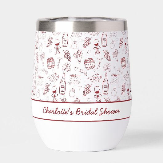 Bride Tribe Burgundy Bridal Shower (Achterkant)