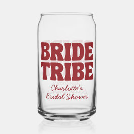 Bride Tribe Burgundy Bridal Shower Blikvorm Glas