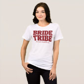 Bride Tribe Burgundy Bridal Shower Tri-Blend Shirt (Voorkant volledig)