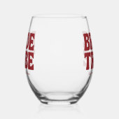 Bride Tribe Burgundy Bridal Shower Wijnglas Zonder Voet (Rechts)