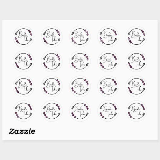 Bride Tribe Circle Stickers (Vel)