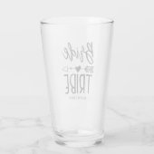 Bride Tribe Custom Name Bridesmaid Script Glas (Achterkant)