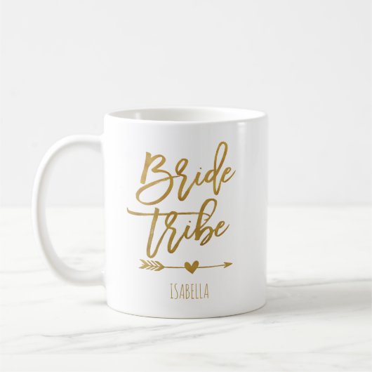 Bride tribe faux goudfolie koffiemok (Links)