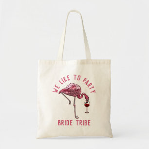 Bride Tribe Flamingo als partijblad Tote Bag