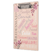 Bride Tribe Gepersonaliseerd Herfst Roos Goud Klembord (Links)