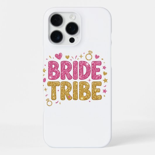 Bride Tribe Glitter iPhone Case Hoesje (Achterkant)