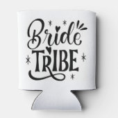 Bride Tribe Glitter Schrift Blikjeskoeler (Achterkant)