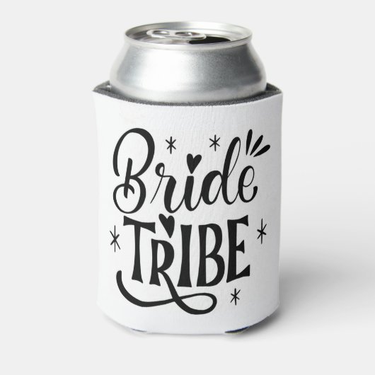 Bride Tribe Glitter Schrift Blikjeskoeler (Blikje Achterkant)
