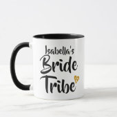 Bride Tribe Gold Date Heart Persoonlijk Mok (Links)