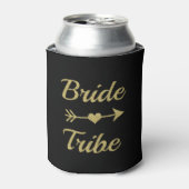 Bride Tribe Gold Glitter Bruidsmeisje koelbox Blikjeskoeler (Blikje Voorkant)