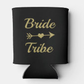 Bride Tribe Gold Glitter Bruidsmeisje koelbox Blikjeskoeler (Achterkant)