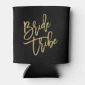 Bride Tribe Gold Glitter Script Blikjeskoeler (Voorkant)