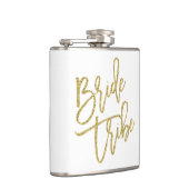 Bride Tribe Gold Glitter Script Heupfles (Rechts)