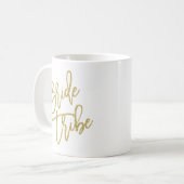Bride Tribe Gold Glitter Script Koffiemok (Voorkant links)