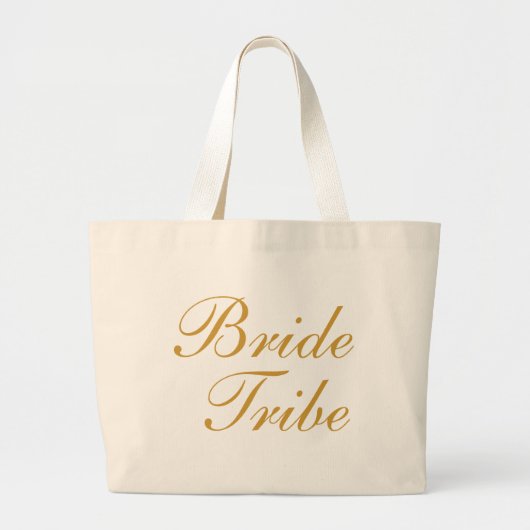 Bride Tribe Gold Grote Tote Bag (Voorkant)