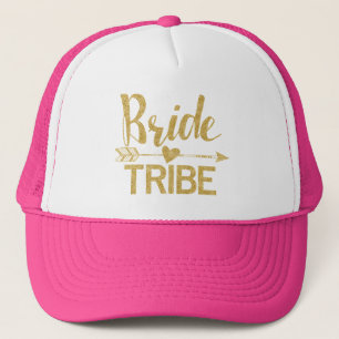 Bride Tribe Golden Glitter Print Trucker Pet