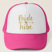 Bride Tribe|Golden Glitter Print Trucker Pet (Voorkant)