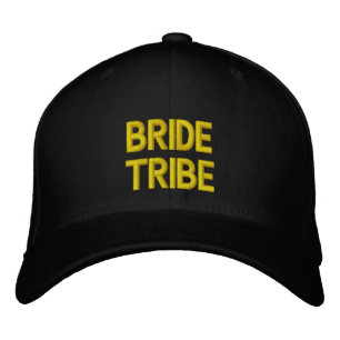 Bride Tribe Goud Typografie Bachelorette Borduurwe Geborduurde Pet