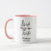Bride Tribe Hand getrokken Pijl Monogram Mok (Links)