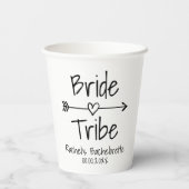 Bride Tribe-hartpijl bachelorette, aangepast Papieren Bekers (Achterkant)