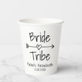 Bride Tribe-hartpijl bachelorette, aangepast Papieren Bekers (Voorkant)