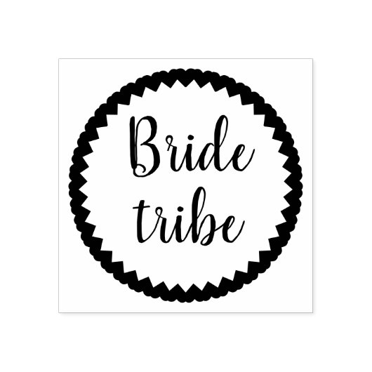 Bride Tribe Heart Rubberstempel (Afrduk)