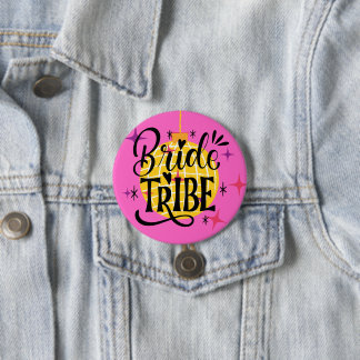 Bride Tribe Large 3" rond Ronde Button 7,6 Cm